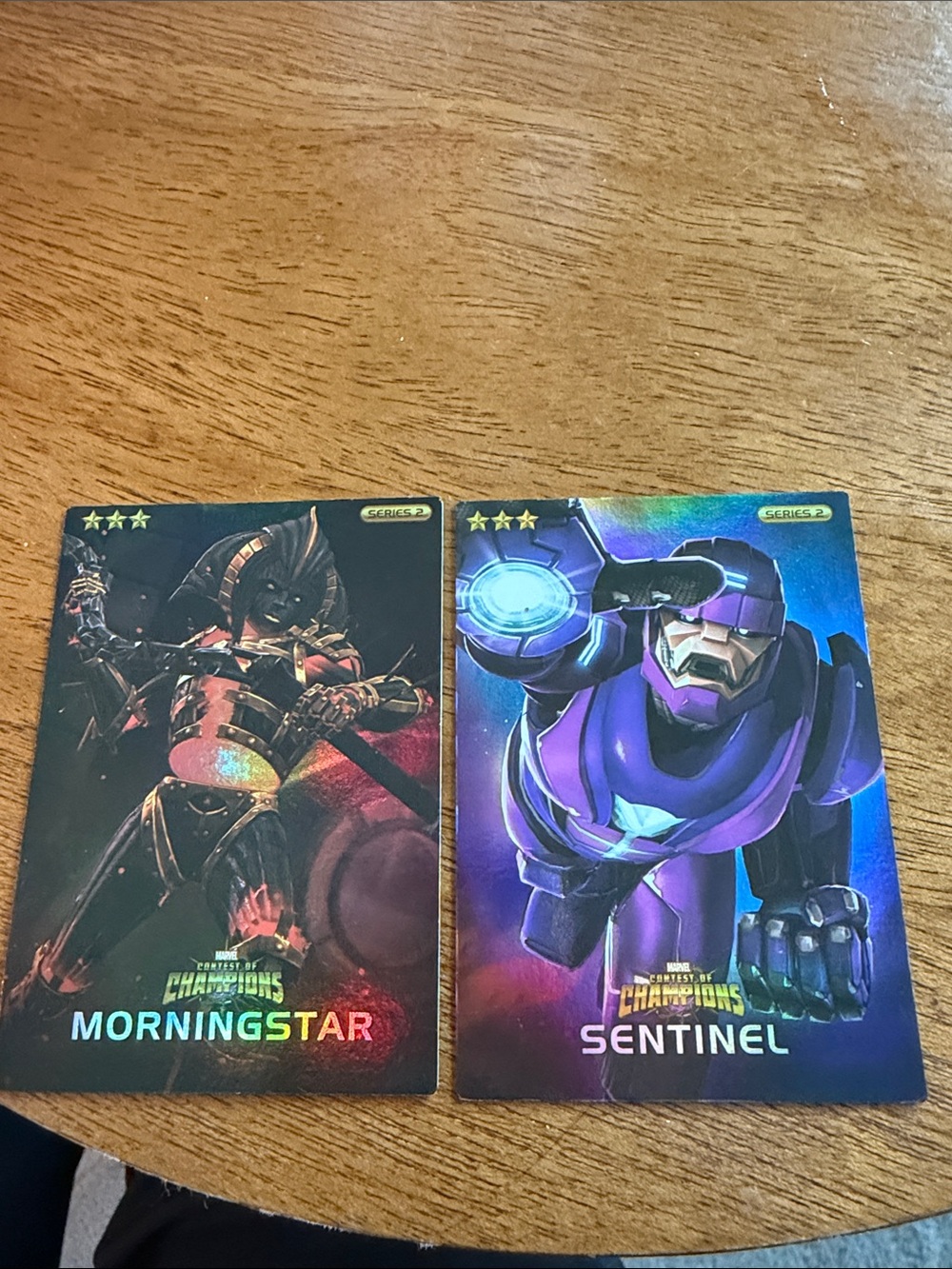 Marvel contest of Champions Series 2 Arcade Cards Lot - Sentinel #092 & Morning